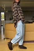 Patrick Plaid Brushed Cotton Shirt Chocolate